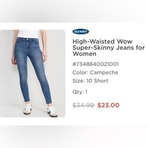 Old Navy High Rise Skinny Jeans